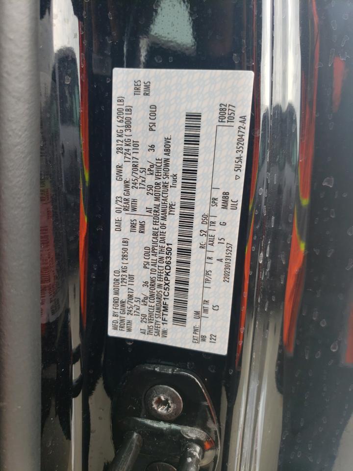 2023 FORD F150 VIN:1FTMF1C5XPKD63501