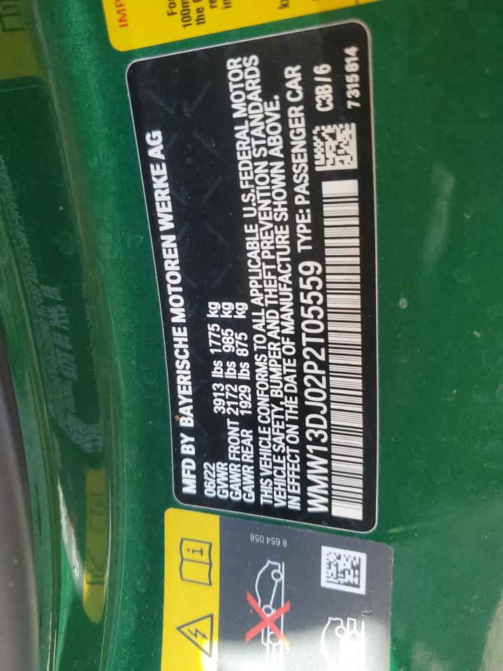 2023 MINI COOPER SE VIN:WMW13DJ02P2T05559