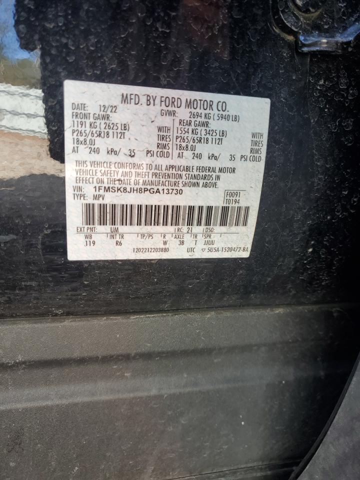 2023 FORD EXPLORER TIMBERLINE VIN:1FMSK8JH8PGA13730