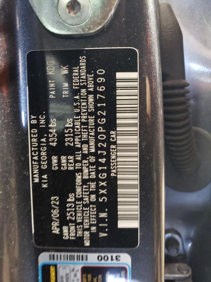 2023 KIA K5 LXS VIN:5XXG14J20PG217690