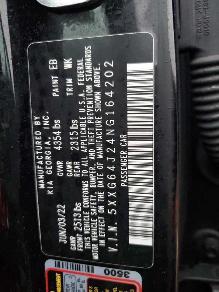 2022 KIA K5 GT LINE VIN:5XXG64J24NG164202