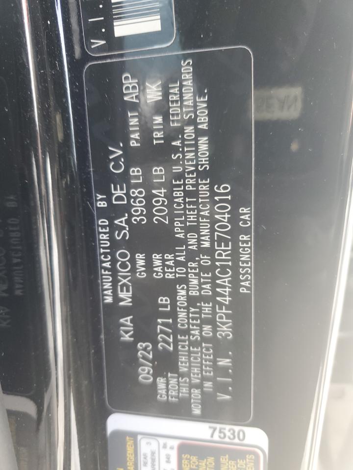 2024 KIA FORTE GT VIN:3KPF44AC1RE704016