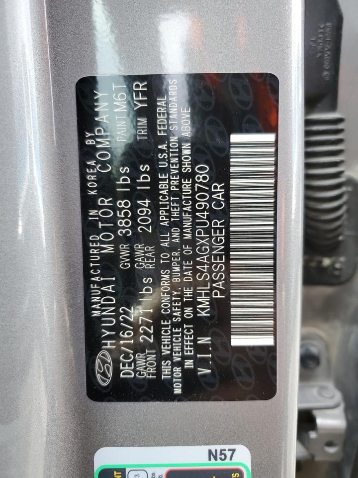 2023 HYUNDAI ELANTRA SEL VIN:KMHLS4AGXPU490780