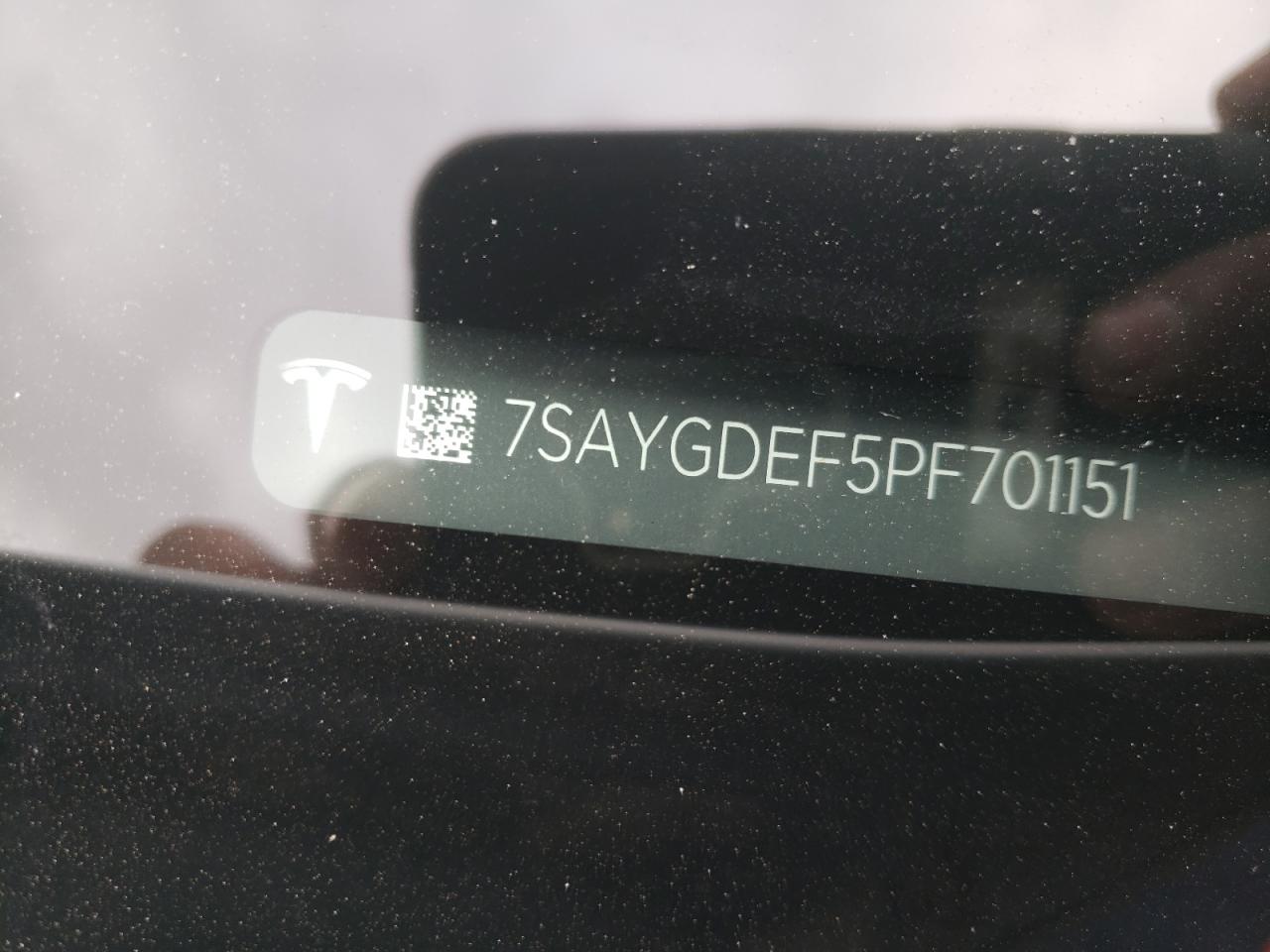 2023 TESLA MODEL Y VIN:7SAYGDEF5PF701151