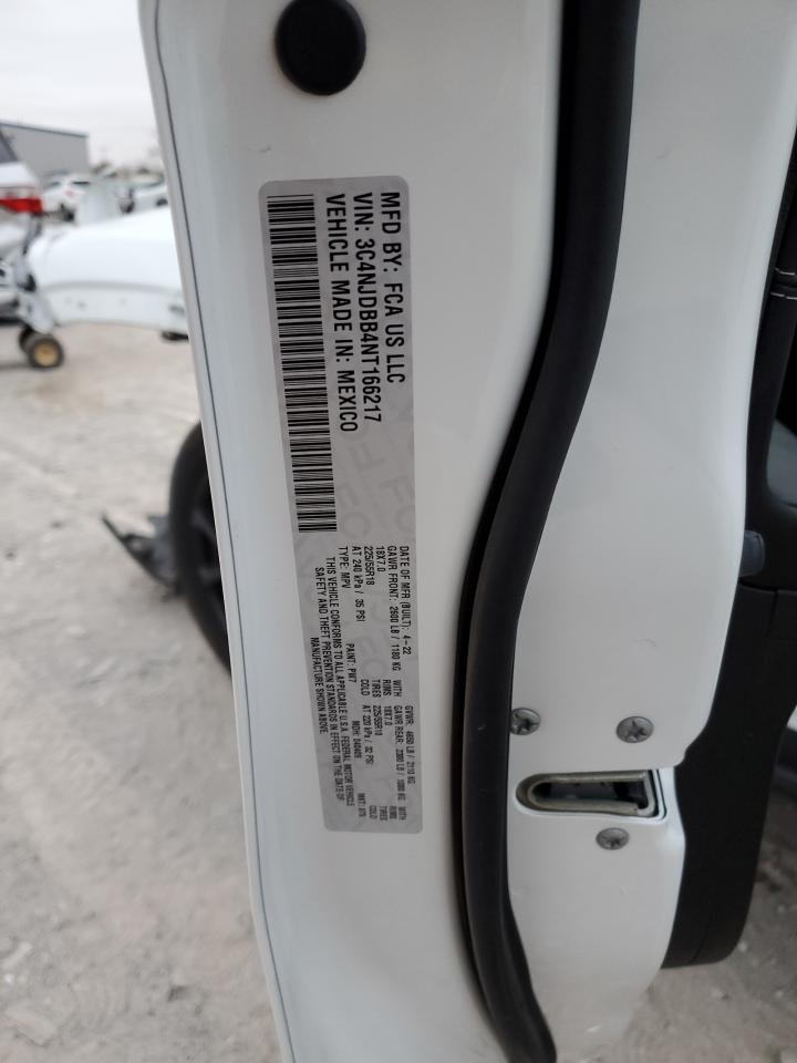 2022 JEEP COMPASS LATITUDE VIN:3C4NJDBB4NT166217