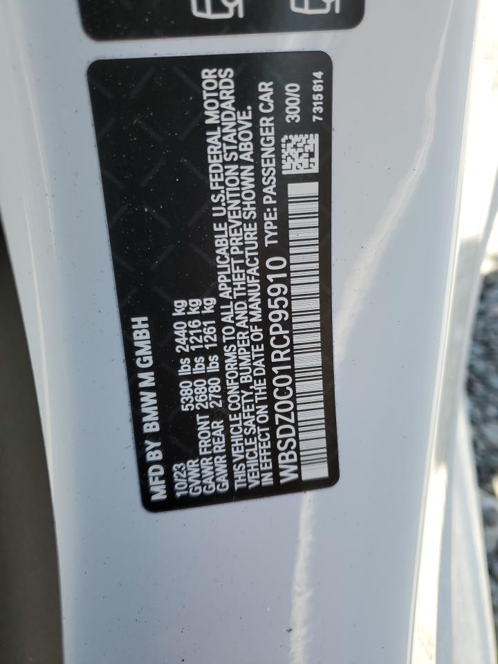 2024 BMW M8 VIN:WBSDZ0C01RCP95910