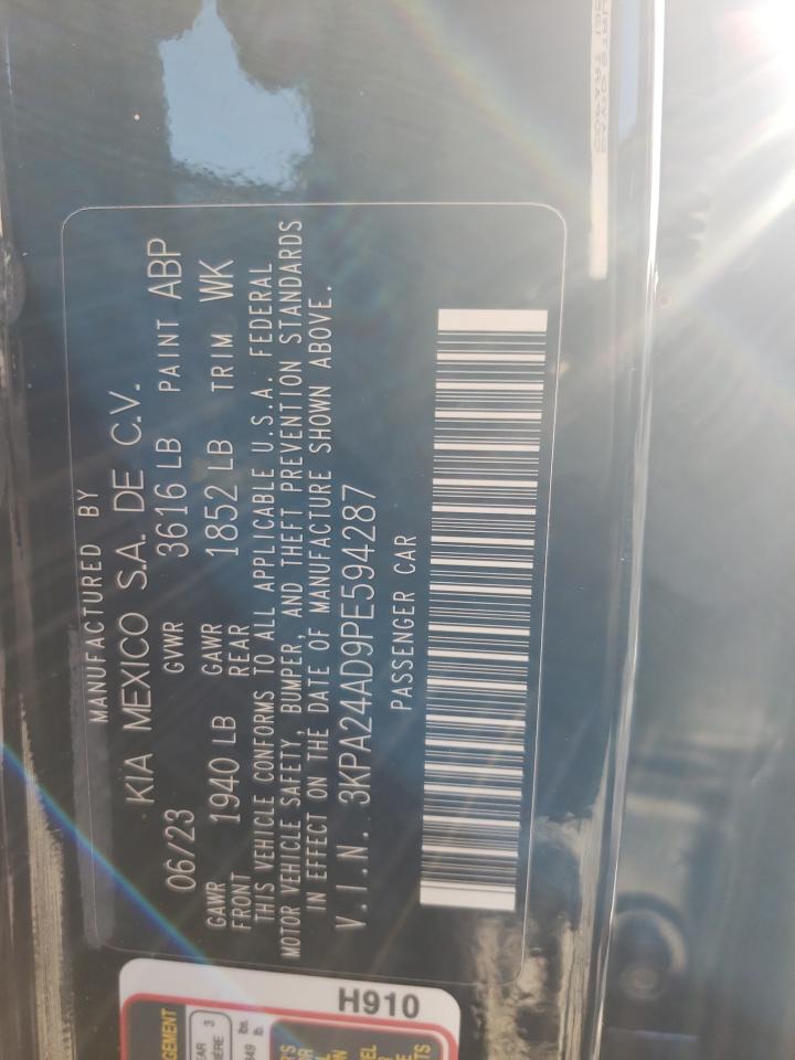 2023 KIA RIO LX VIN:3KPA24AD9PE594287