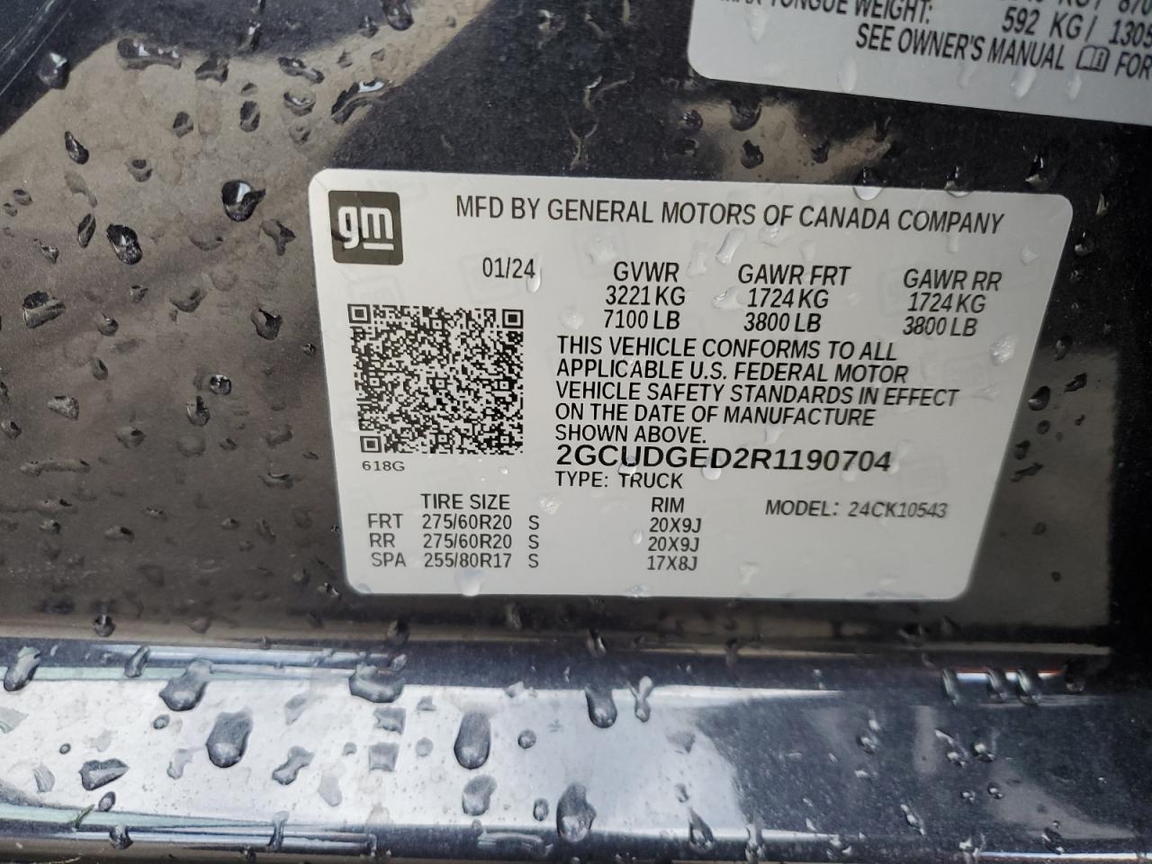 2024 CHEVROLET SILVERADO K1500 LTZ VIN:2GCUDGED2R1190704