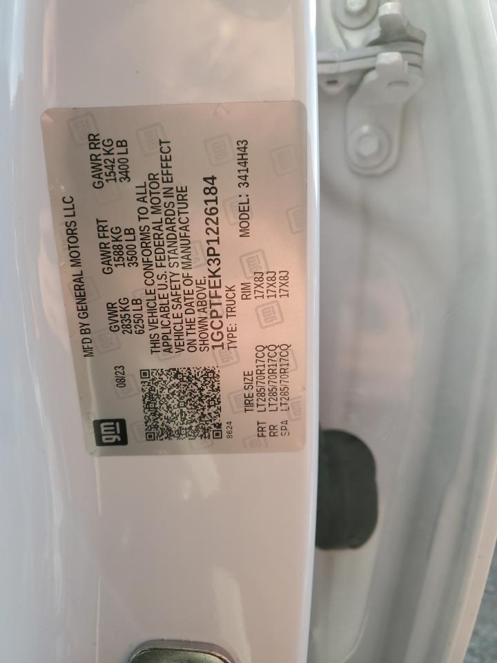 2023 CHEVROLET COLORADO ZR2 VIN:KMHCU4AE8CU077436