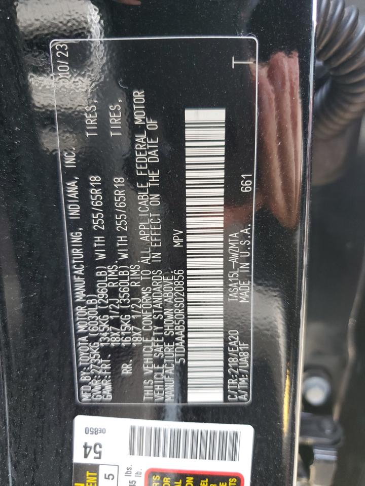 2024 TOYOTA GRAND HIGHLANDER XLE VIN:5TDAAAB50RS020856