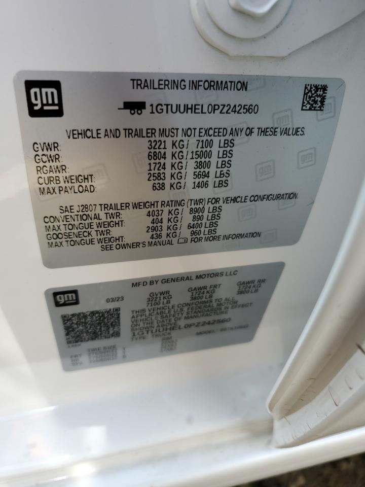 2023 GMC SIERRA K1500 DENALI ULTIMATE VIN:1GTUUHEL0PZ242560
