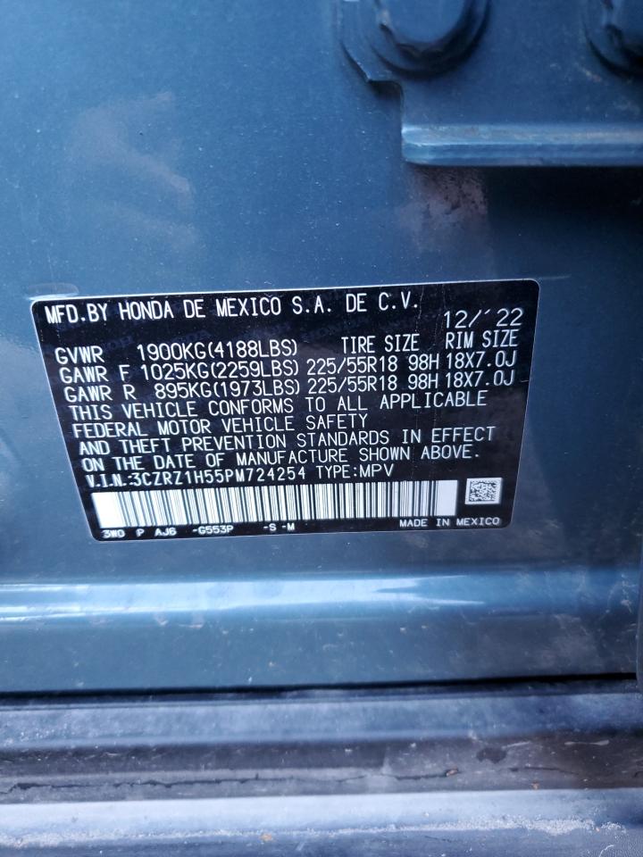 2023 HONDA HR-V SPORT VIN:3CZRZ1H55PM724254