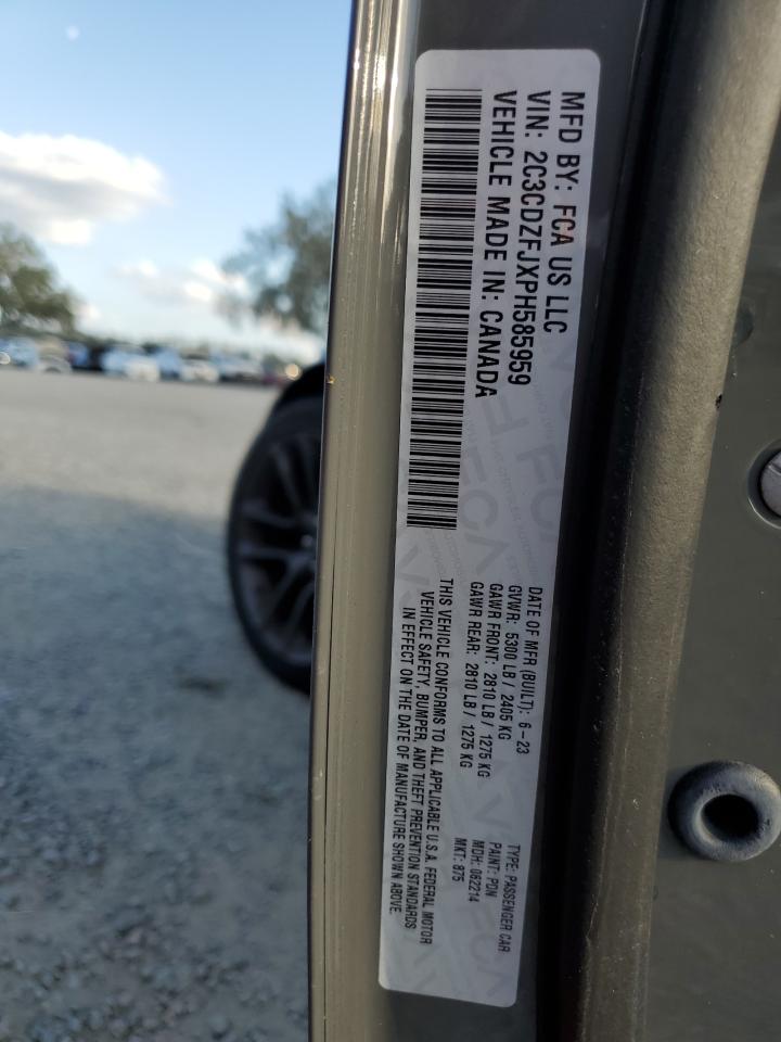 2023 DODGE CHALLENGER R/T SCAT PACK VIN:2C3CDZFJXPH585959