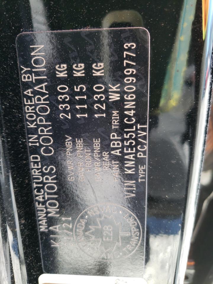 2022 KIA STINGER GT2 VIN:KNAE55LC4N6099773
