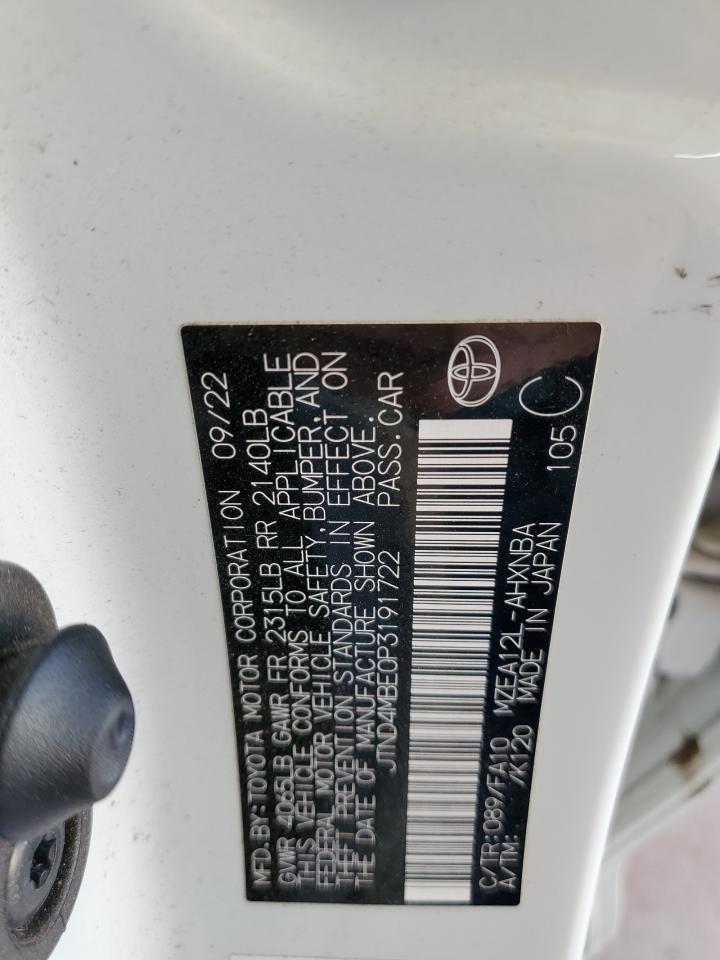 2023 TOYOTA COROLLA SE VIN:JTND4MBE0P3191722