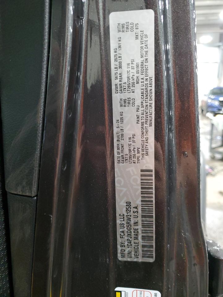 2024 JEEP WRANGLER SPORT VIN:1C4PJXDG5RW312580