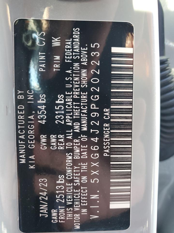 2023 KIA K5 GT LINE VIN:5XXG64J29PG202235