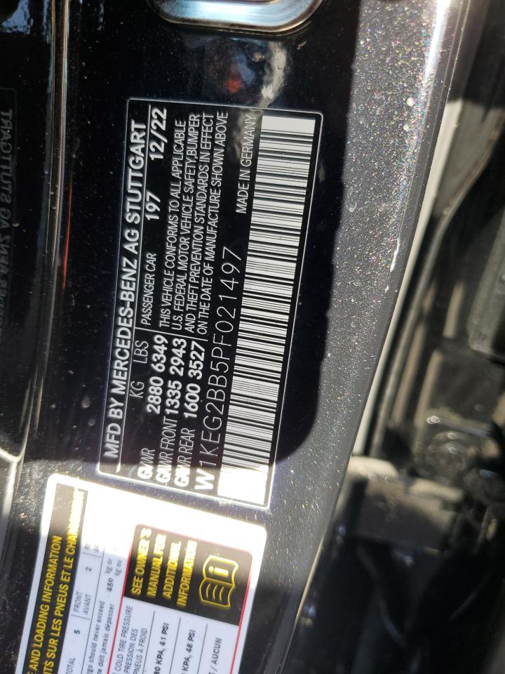 2023 MERCEDES-BENZ EQE SEDAN 350+ VIN:W1KEG2BB5PF021497