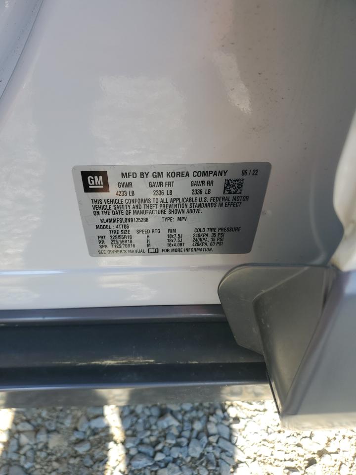 2022 BUICK ENCORE GX ESSENCE VIN:KL4MMFSL0NB135288