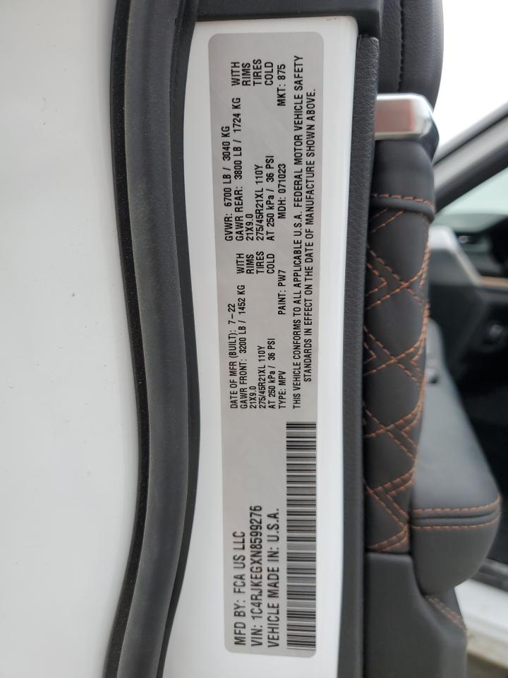 2022 JEEP GRAND CHEROKEE L SUMMIT VIN:1C4RJKEGXN8599276