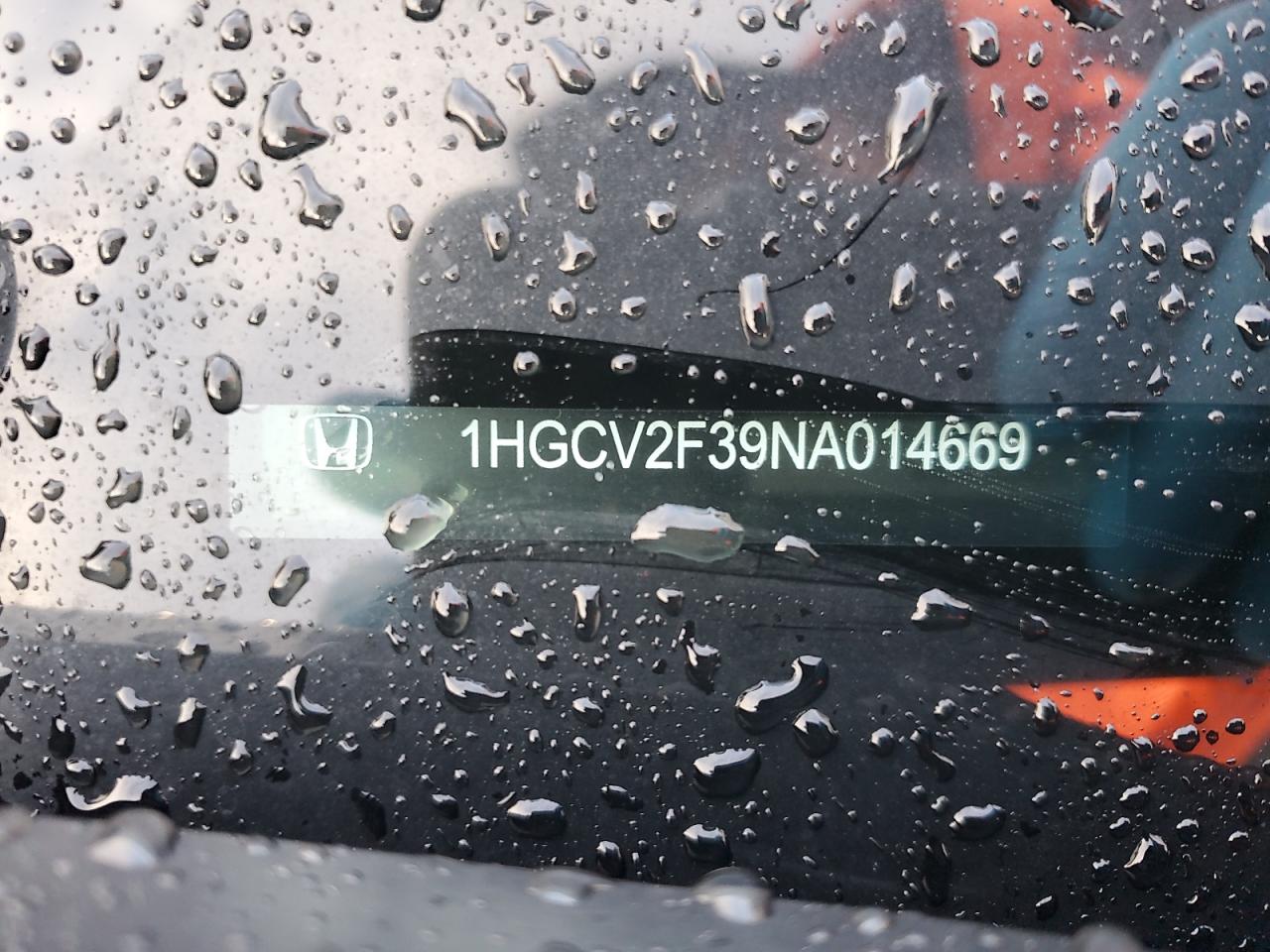 2022 HONDA ACCORD SPORT VIN:1HGCV2F39NA014669