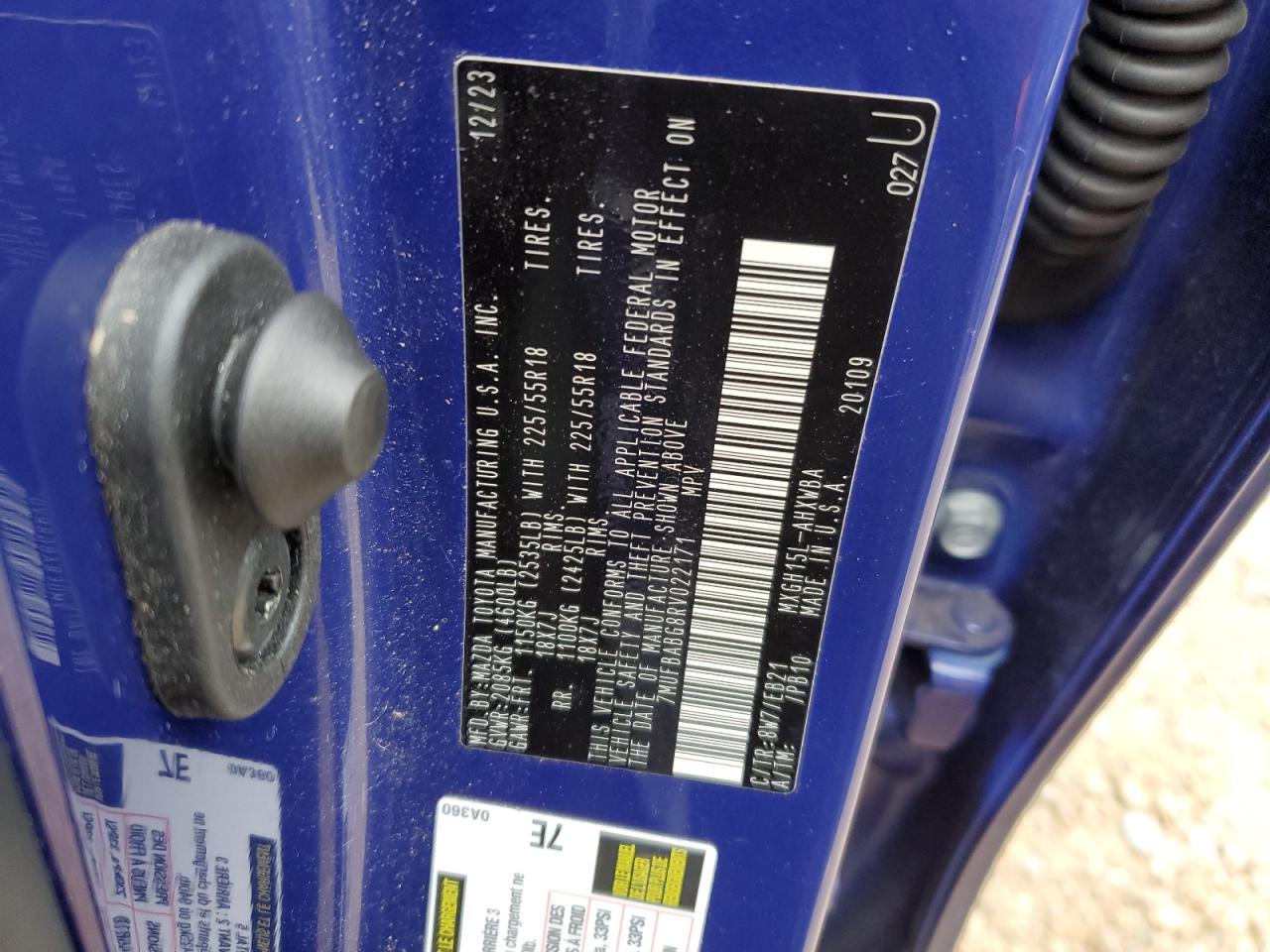 2024 TOYOTA COROLLA CROSS SE VIN:7MUFBABG8RV022171
