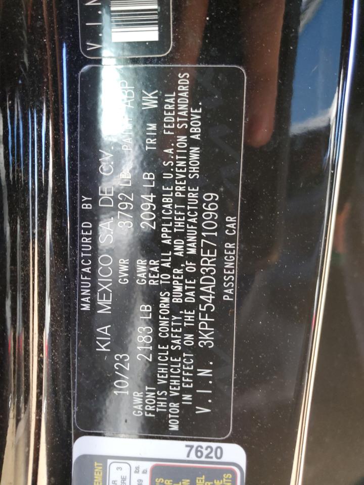 2024 KIA FORTE GT LINE VIN:3KPF54AD3RE710969