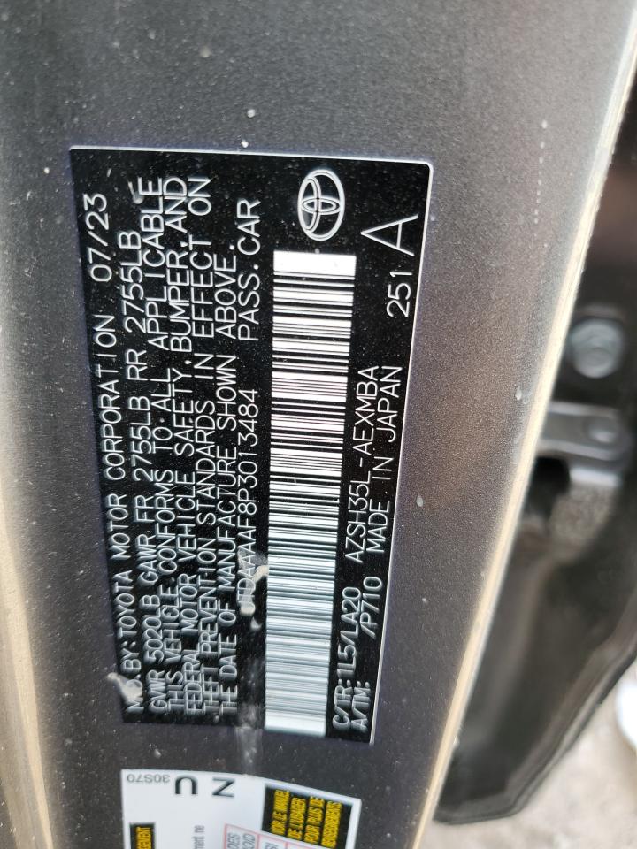 2023 TOYOTA CROWN XLE VIN:JTDAAAAF8P3013484