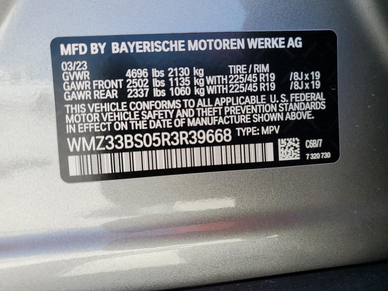 2024 MINI COOPER JCW COUNTRYMAN ALL4 VIN:WMZ33BS05R3R39668