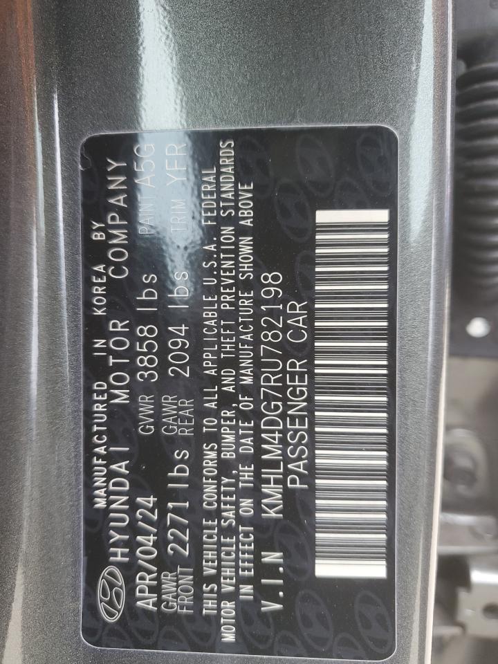2024 HYUNDAI ELANTRA SEL VIN:KMHLM4DG7RU782198