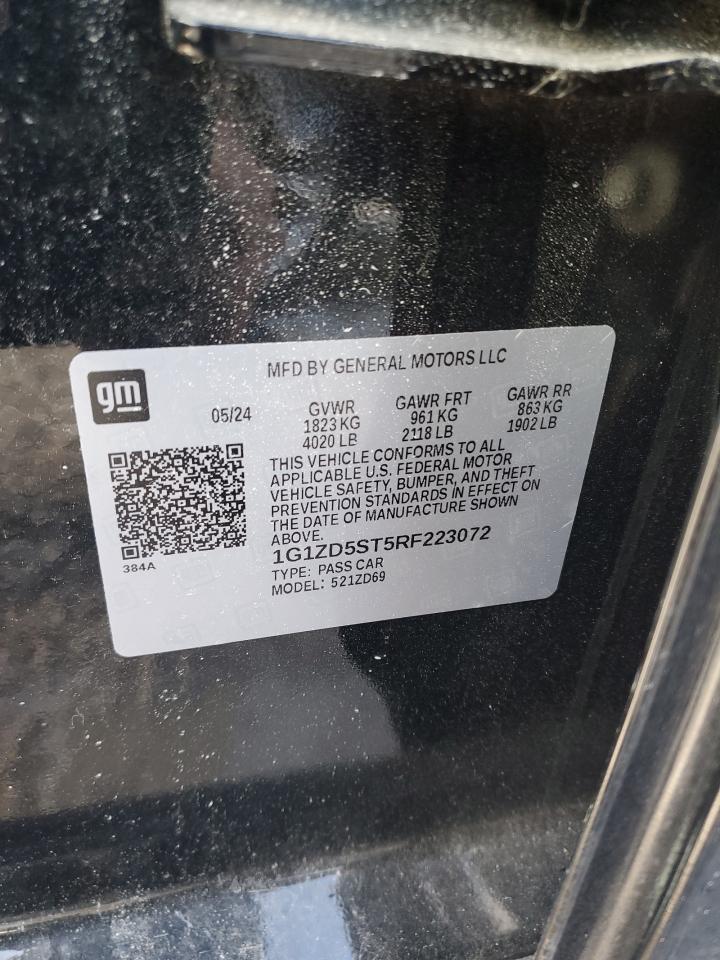 2024 CHEVROLET MALIBU LT VIN:1G1ZD5ST5RF223072