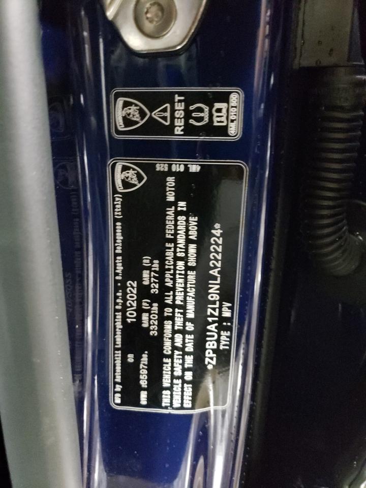 2022 LAMBORGHINI URUS VIN:ZPBUA1ZL9NLA22224