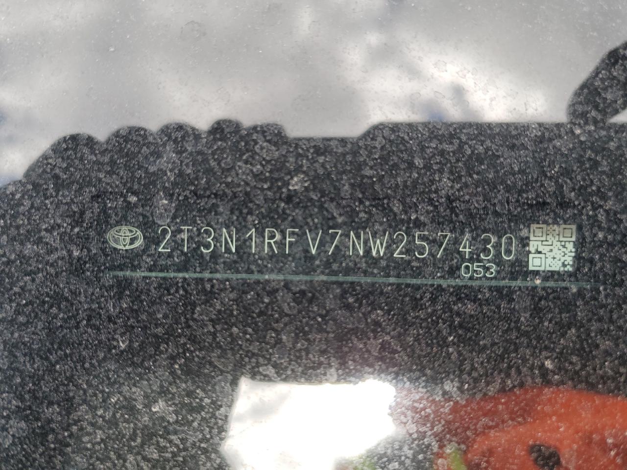 2022 TOYOTA RAV4 LIMITED VIN:2T3N1RFV7NW257430