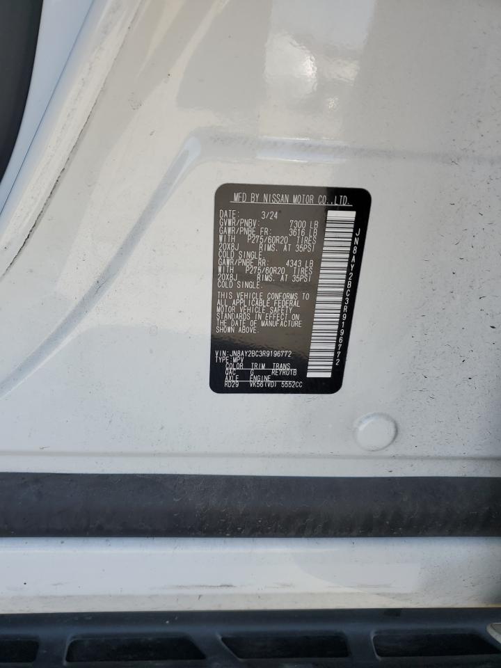 2024 NISSAN ARMADA SL VIN:JN8AY2BC3R9196772