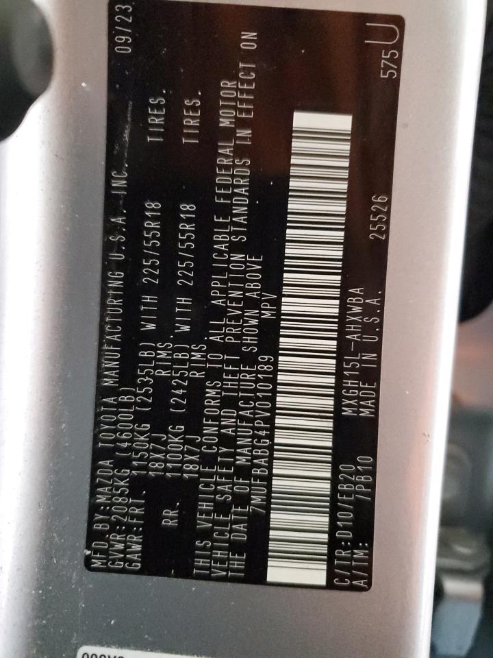 2023 TOYOTA COROLLA CROSS LE VIN:7MUFBABG4PV010189