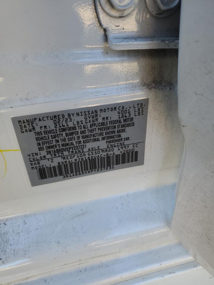 2023 NISSAN SENTRA SR VIN:3N1AB8DVXPY237231