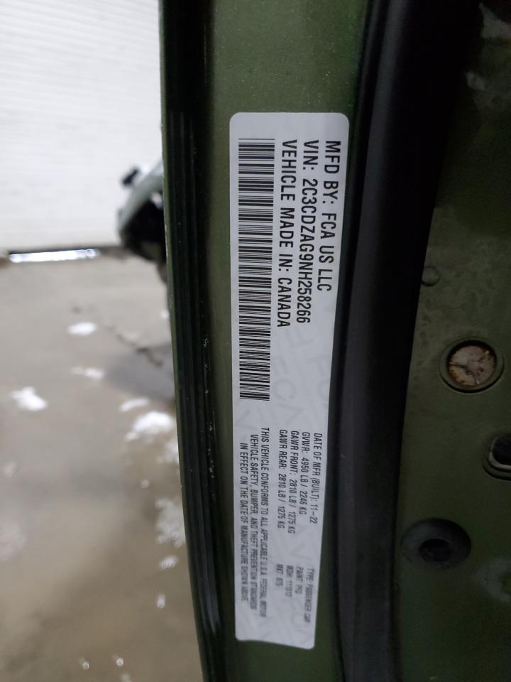 2022 DODGE CHALLENGER SXT VIN:2C3CDZAG9NH258266