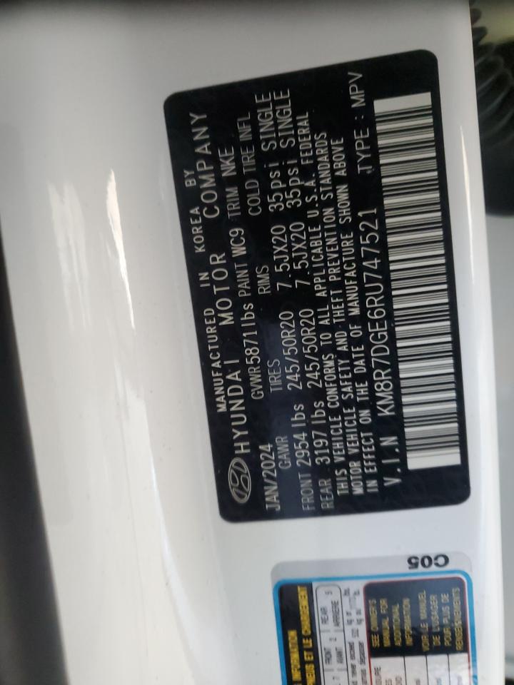 2024 HYUNDAI PALISADE CALLIGRAPHY VIN:1FTRW08L02KA10457