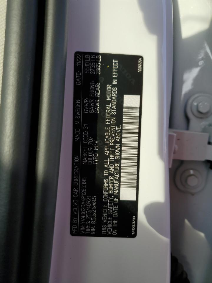 2023 VOLVO XC60 ULTIMATE VIN:YV4062RA4P1283395