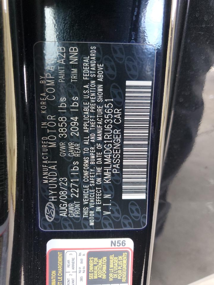 2024 HYUNDAI ELANTRA SEL VIN:KMHLM4DG1RU635651