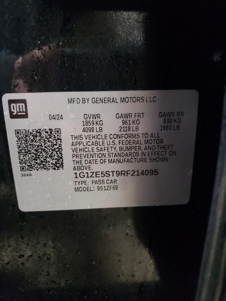 2024 CHEVROLET MALIBU PREMIER VIN:1G1ZE5ST9RF214095