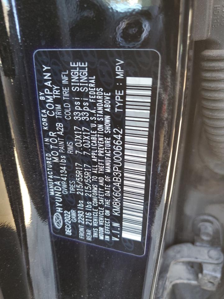 2023 HYUNDAI KONA SEL VIN:KM8K6CAB3PU006642