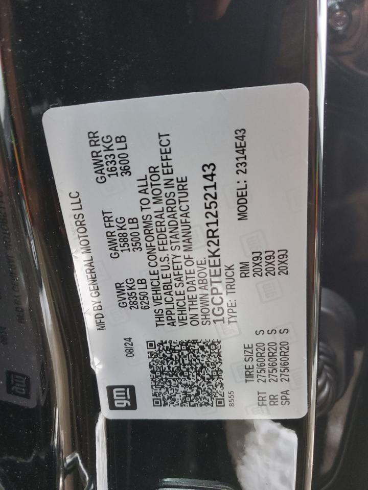 2024 CHEVROLET COLORADO TRAIL BOSS VIN:1GCPTEEK2R1252143