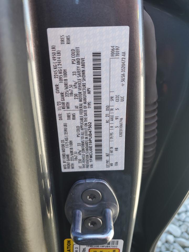 2023 FORD ESCAPE VIN:1FMCU0E19PUB47502