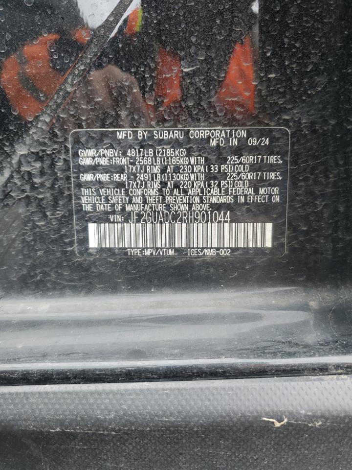 2024 SUBARU CROSSTREK PREMIUM VIN:JF2GUADC2RH901044