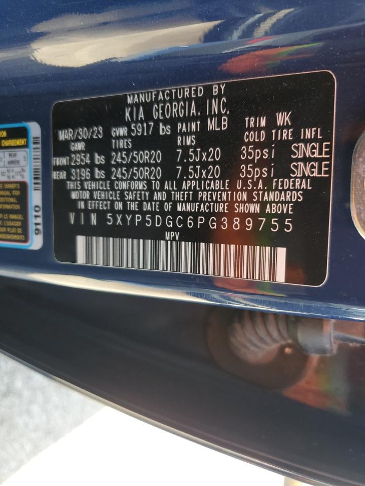 2023 KIA TELLURIDE SX VIN:5XYP5DGC6PG389755