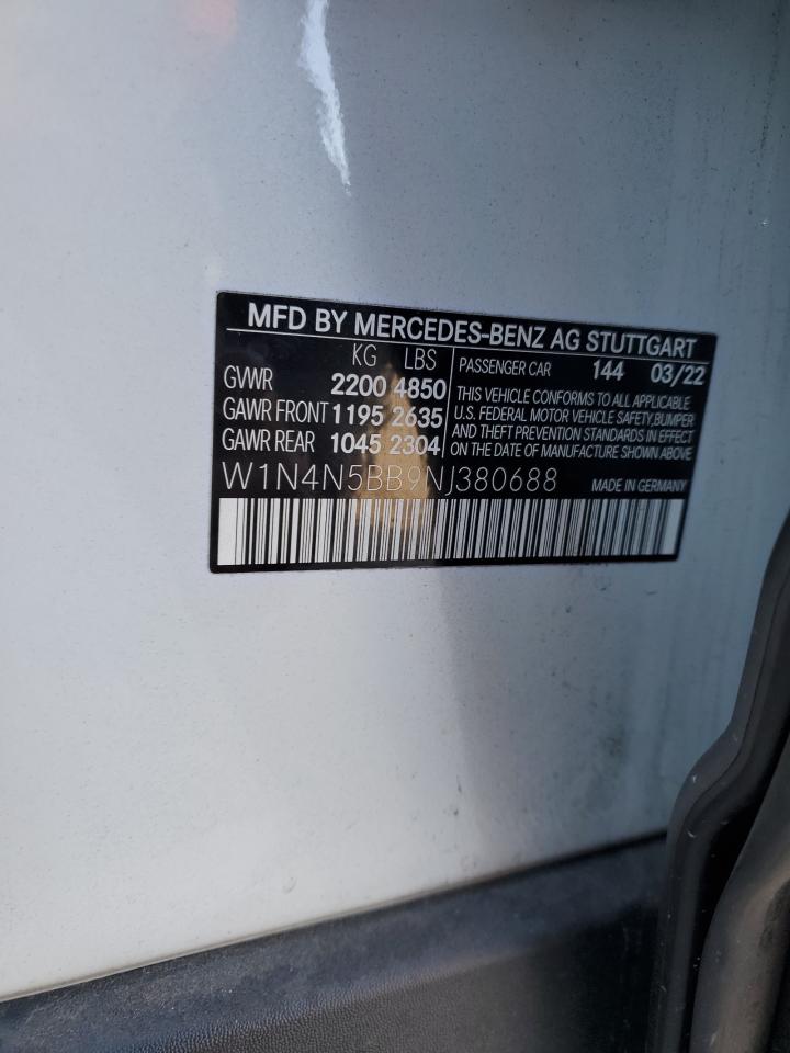 2022 MERCEDES-BENZ GLA 35 AMG VIN:W1N4N5BB9NJ380688