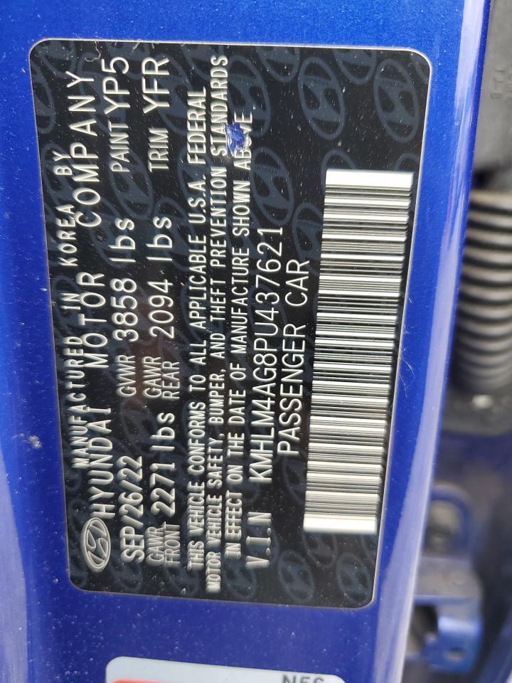 2023 HYUNDAI ELANTRA SEL VIN:KMHLM4AG8PU437621