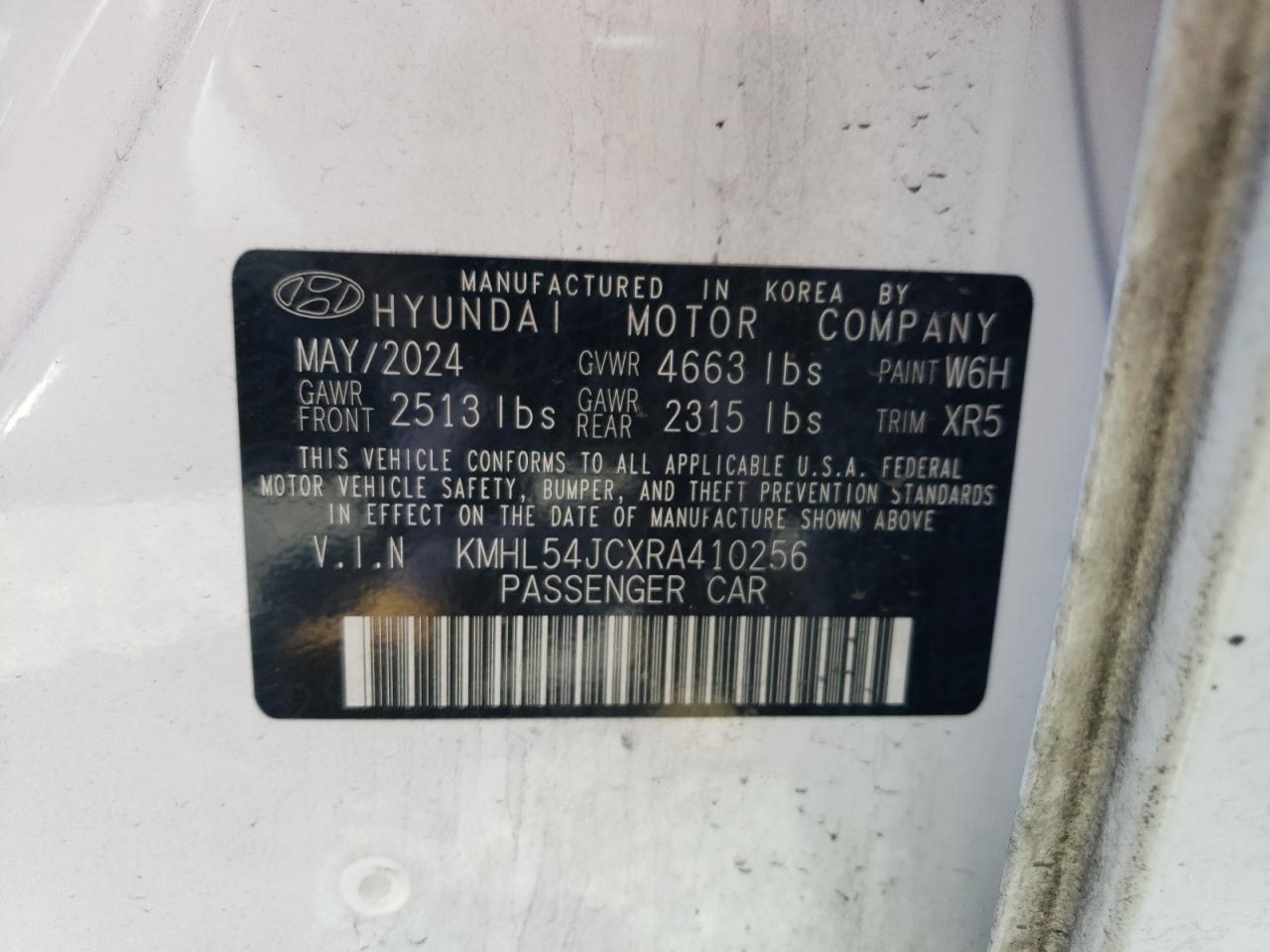 2024 HYUNDAI SONATA N LINE VIN:KMHL54JCXRA410256