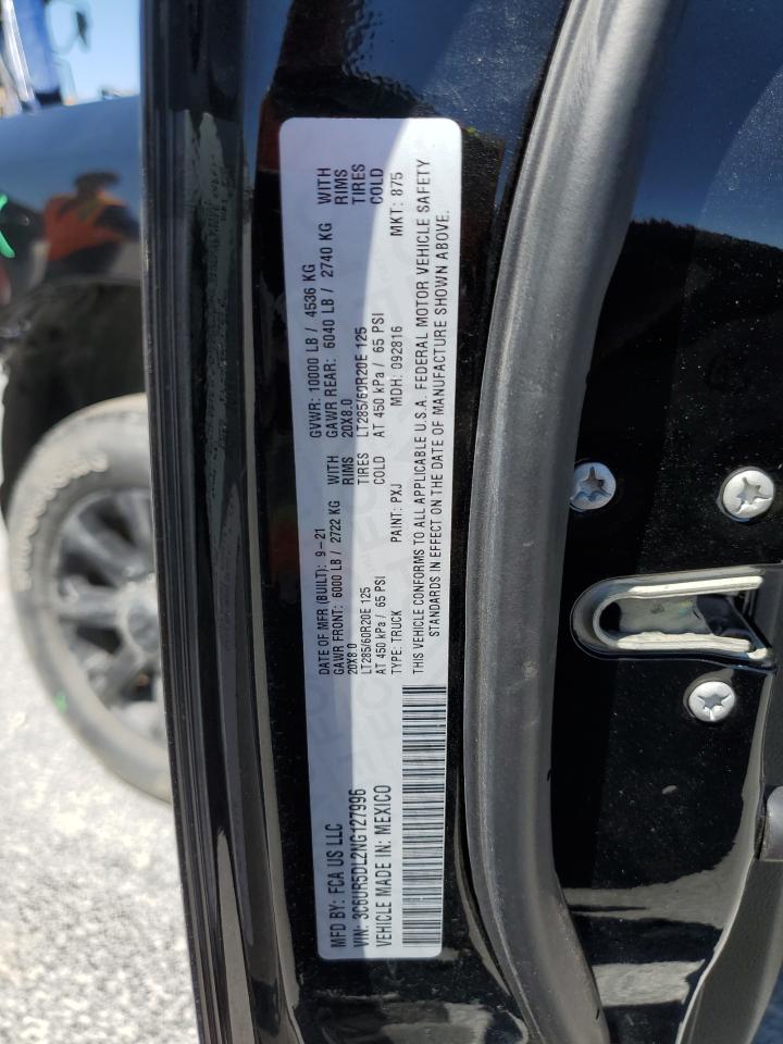 2022 RAM 2500 BIG HORN/LONE STAR VIN:3C6UR5DL2NG127996